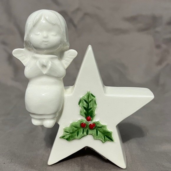 Lefton Angel Candle Holders Gorgeous Vintage 1980s W Orginal Tags - Picture 5 of 7